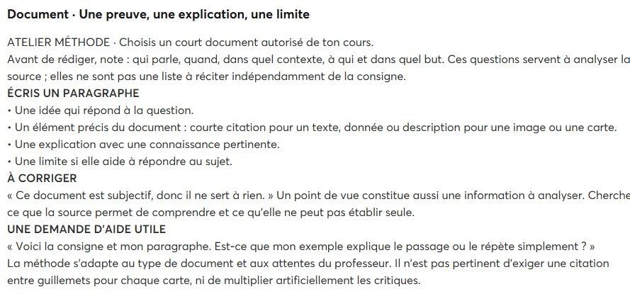 Passe de la citation à l’analyse