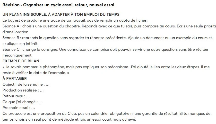 Transforme ton erreur en prochain exercice
