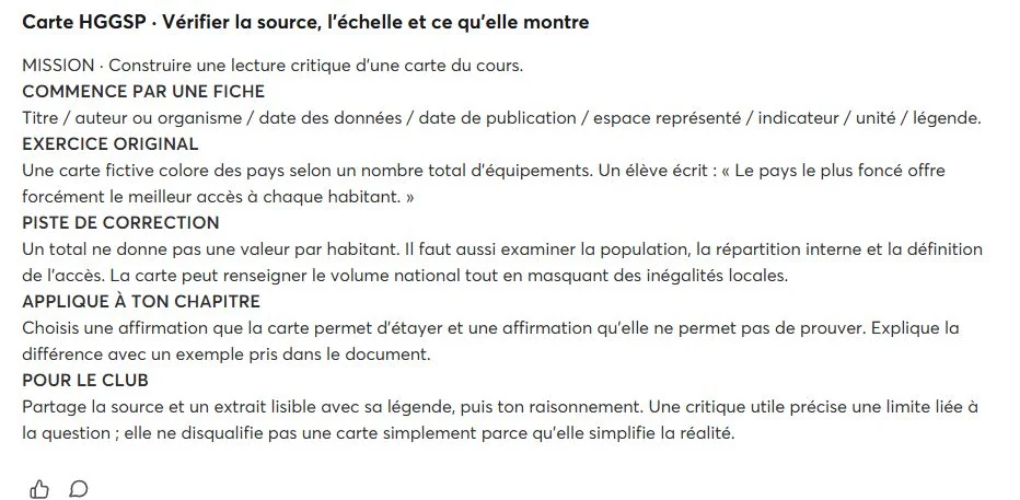 Dans le Club HGGSP : un exercice original de lecture critique, une piste de correction et une invitation à discuter le raisonnement.