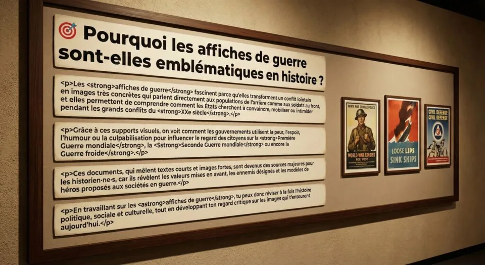 Photographie d'un grand panneau explicatif dans un musée, titré