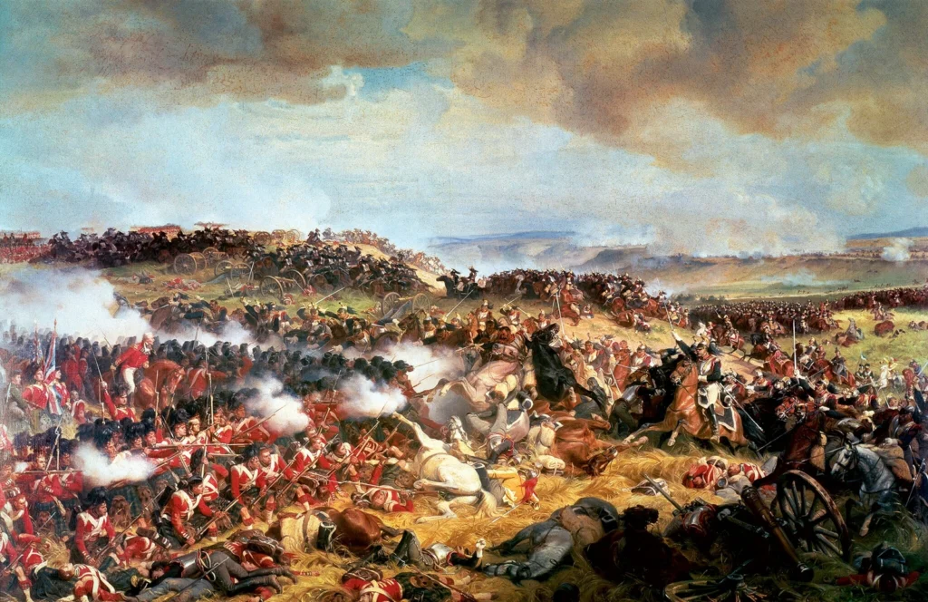 Charge finale de la cavalerie française à Waterloo, peinture de Félix Philippoteaux