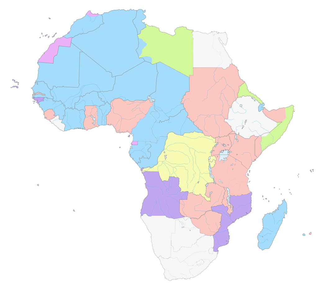Carte de l’Afrique coloniale vers 1930 montrant la répartition des empires européens