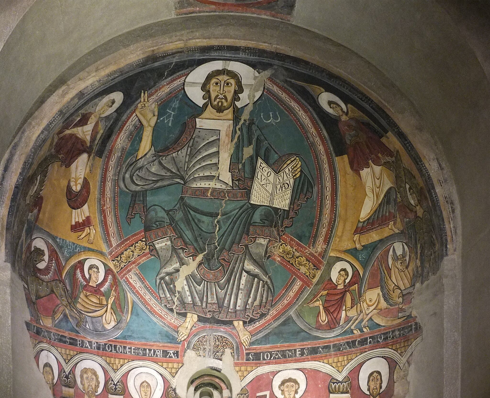 Fresque romane de l’abside de Sant Climent de Taüll (MNAC, Barcelone)