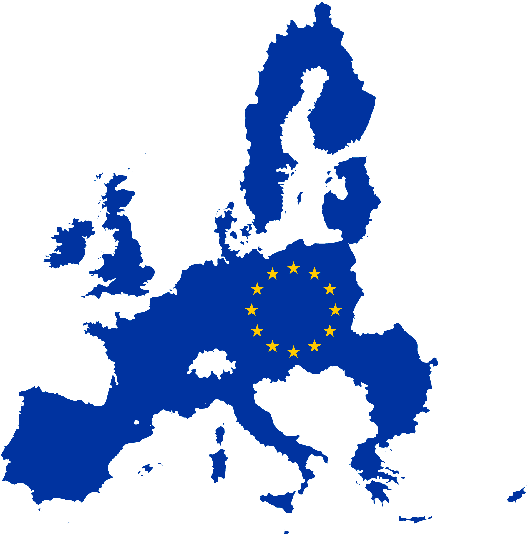 Carte des États membres de l’Union européenne après l’adhésion de la Bulgarie et de la Roumanie en 2007