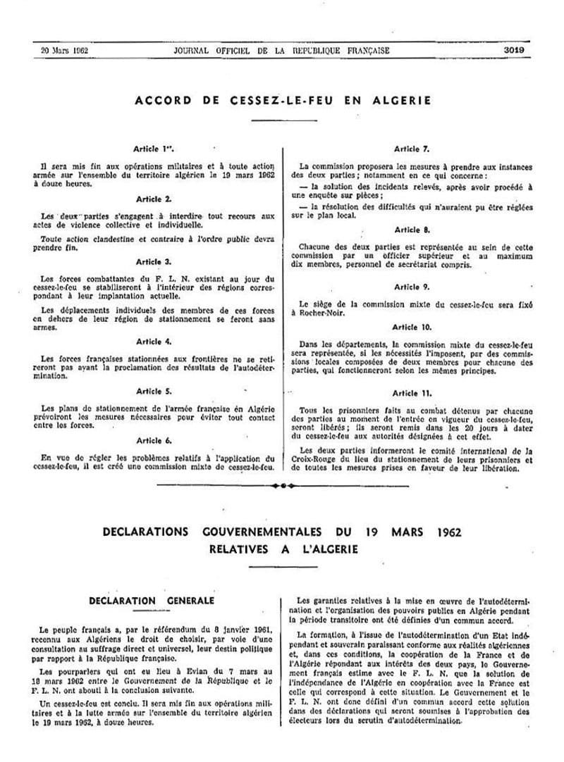 Photographie des négociations des accords d’Évian en 1962