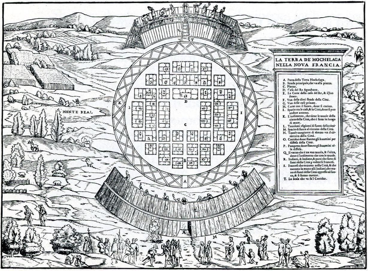 Gravure représentant Jacques Cartier explorant le golfe du Saint-Laurent en 1534