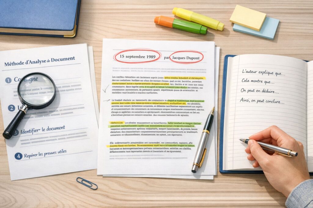 Méthode simple d’analyse de document HGGSP en 4 étapes